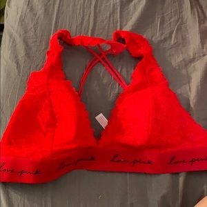 PINK red bralette